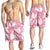 Pink Aloha Hawaii Shorts for Men Monstera Hibiscus Plumeria Seamless Vibes - Polynesian Pride