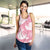 Pink Aloha Hawaii Women Racerback Tank Monstera Hibiscus Plumeria Seamless Vibes - Polynesian Pride