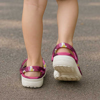 Pink Banana Leaf Hawaii Clogs Shoes Lau Maia Plumeria Tropical Summer Vibes LT14 - Polynesian Pride
