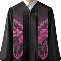 Pink Black Aloha Hawaii Graduation Stole Polynesian Shark Tattoo With Plumeria - Polynesian Pride