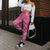 Pink Gradient Polynesia Jogger Pants Hawaiian Tribal Hammerhead Shark Tattoo - Polynesian Pride