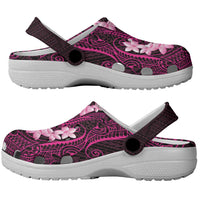 Pink Hawaii Clogs Shoes Hammerhead Shark Tattoo Curve Polynesian - Polynesian Pride