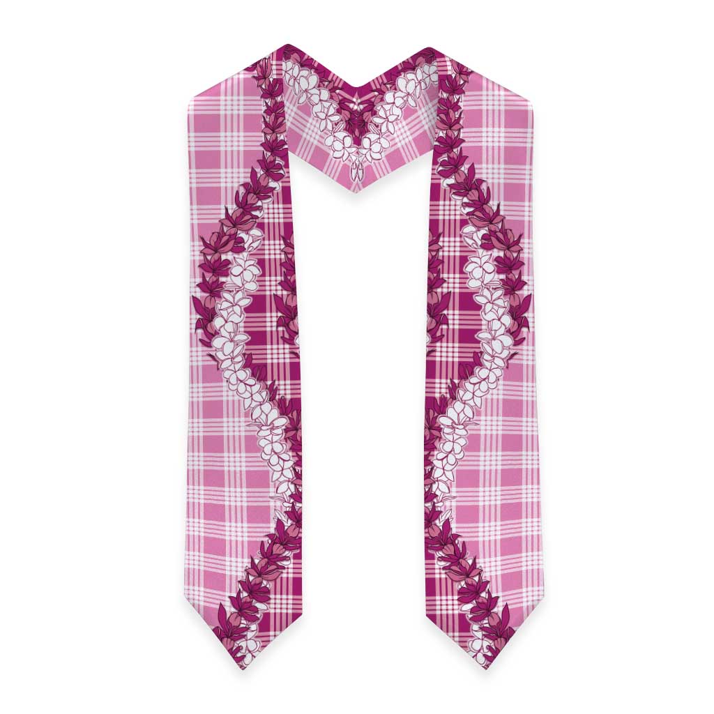 Pink Hawaii Palaka Graduation Stole Hawaiian Honohono Lei
