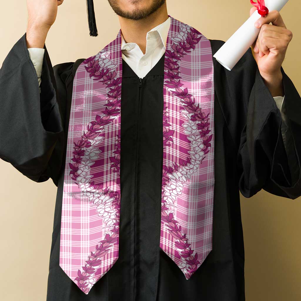 Pink Hawaii Palaka Graduation Stole Hawaiian Honohono Lei