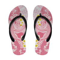 Pink Hawaii Shark Tattoo Flip Flops Puakenikeni Lei Plumeria Polynesian Pattern