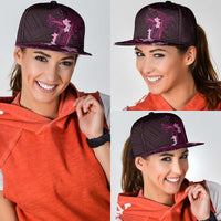 Pink Hawaii Snapback Cap Hammerhead Shark Tattoo Curve Polynesian - Polynesian Pride