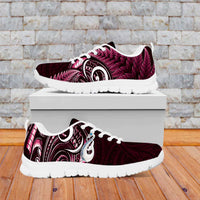 Pink New Zealand Sneakers Aotearoa Silver Fern With Manaia Maori Unique