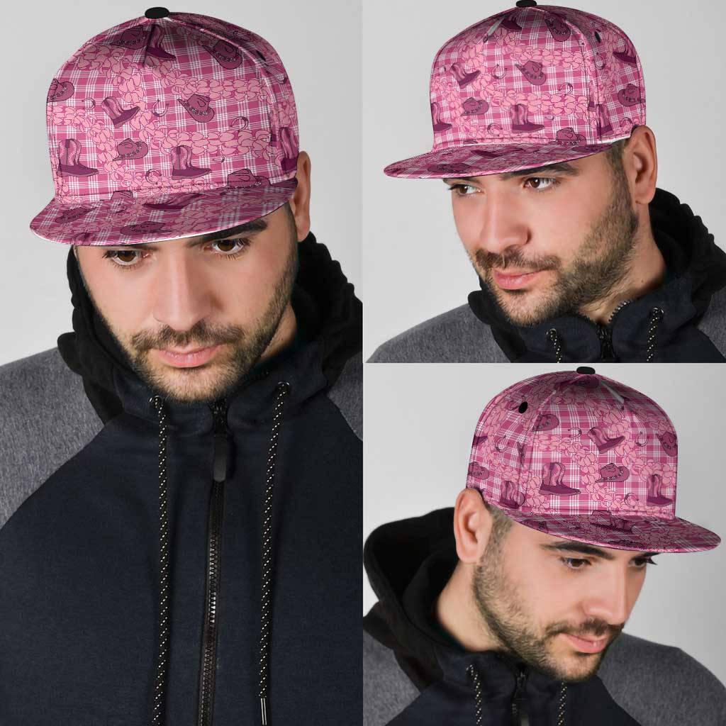 Pink Palaka Hawaii Cowboy Snapback Cap Puakenikeni Lei Paniolo Papale Seamless Vibes - Polynesian Pride