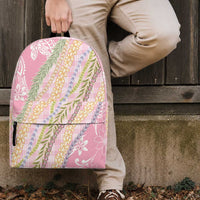 Pink Palaka Hawaii Leis Backpack Hawaiian-plaid Elegant Tropical Vibes LT14 - Polynesian Pride