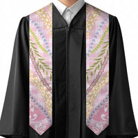Pink Palaka Hawaii Leis Graduation Stole Hawaiian-plaid Elegant Tropical Vibes - Polynesian Pride