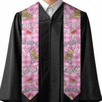 Pink Palaka Hawaii Mele Kalikimaka Graduation Stole Ohia Lehua Shell Leis Funny Gingerbread Santa - Polynesian Pride