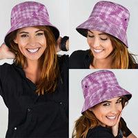 Pink Palaka Hawaii Palapalai Bucket Hat Hawaiian Fern
