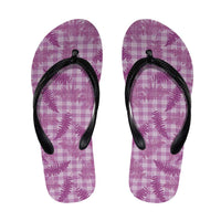 Pink Palaka Hawaii Palapalai Flip Flops Hawaiian Fern