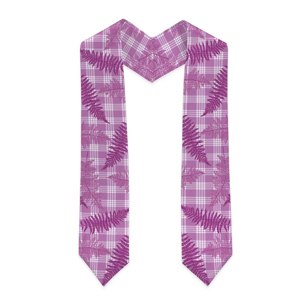Pink Palaka Hawaii Palapalai Graduation Stole Hawaiian Fern