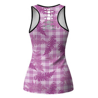 Pink Palaka Hawaii Palapalai Hollow Tank Top Hawaiian Fern