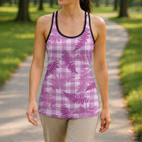Pink Palaka Hawaii Palapalai Hollow Tank Top Hawaiian Fern