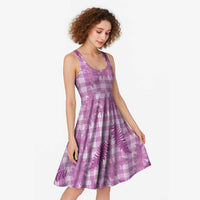 Pink Palaka Hawaii Palapalai Midi Dress Hawaiian Fern