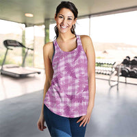 Pink Palaka Hawaii Palapalai Women Racerback Tank Hawaiian Fern