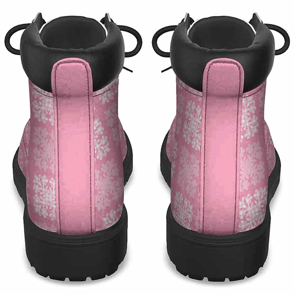 Pink Palaka Quilt Hawaii All Season Boots Traditional Hawaii-plaid Pattern LT14 - Polynesian Pride