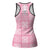 Pink Palaka Quilt Hawaii Hollow Tank Top Traditional Hawaii-plaid Pattern - Polynesian Pride