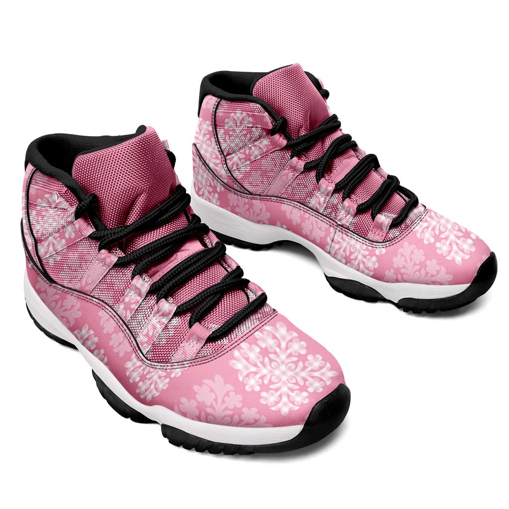 Pink Palaka Quilt Hawaii Sneakers J11 Traditional Hawaii-plaid Pattern LT14 - Polynesian Pride