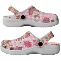 Pink Paniolo Palaka Hawaiian Cowgirl Christmas Clogs Shoes LT9 - Polynesian Pride