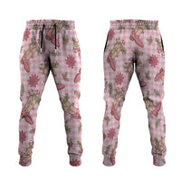 Pink Paniolo Palaka Hawaiian Cowgirl Christmas Jogger Pants LT9 Pink - Polynesian Pride