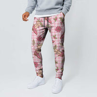 Pink Paniolo Palaka Hawaiian Cowgirl Christmas Jogger Pants LT9 - Polynesian Pride
