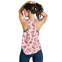 Pink Paniolo Palaka Hawaiian Cowgirl Christmas Women Racerback Tank - Polynesian Pride