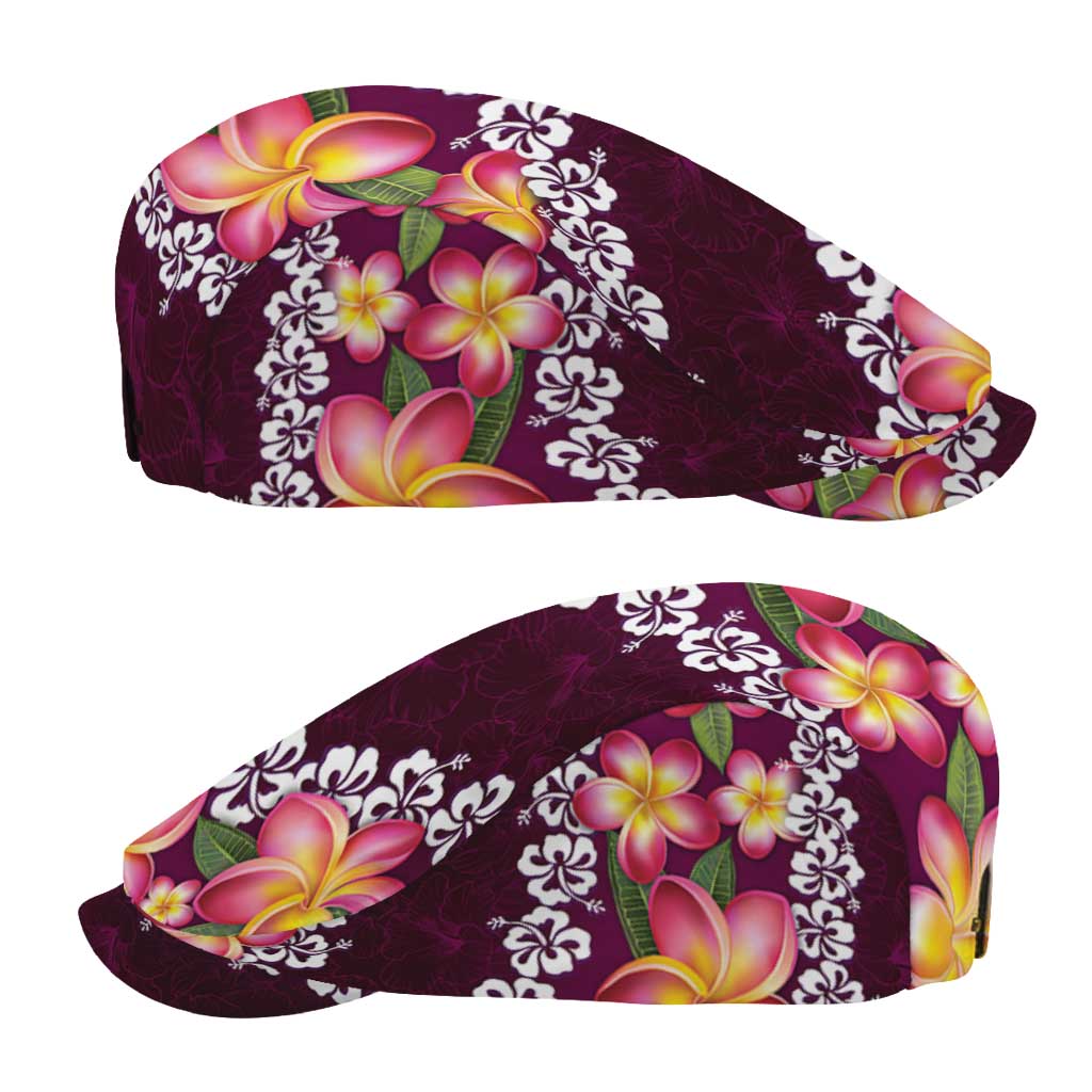 Pink Polynesia Jeff Hat Plumeria With Hibiscus Pattern Tropical Vibes LT14 - Polynesian Pride