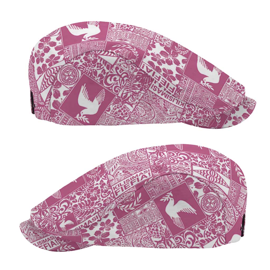 Pink Tonga Kilisimasi Fiefia Jeff Hat Pacific Patchwork Xmas Vibes - Polynesian Pride