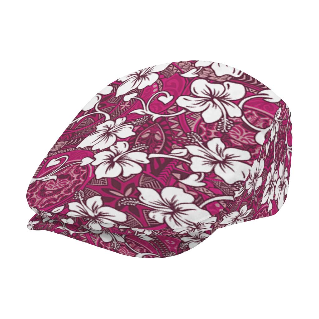 Piqi Bula Fiji Jeff Hat Fijian Tapa Seamless Hibiscus - Polynesian Pride