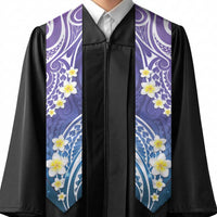 Plumeria With Galaxy Polynesian Tattoo Pattern Graduation Stole