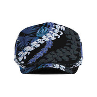 Polu Aloha Hawaii Lei Jeff Hat Tropical Flowers Elegant Vibe LT14 Blue - Polynesian Pride