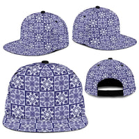 Polu Palaka Quilt Hawaii Snapback Cap Hawaiian Tropical Monstera Sea Turtle