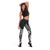 Polynesia Leggings Plumeria Black Curves
