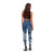 Polynesia Leggings Plumeria Blue Curves