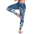 Polynesia Leggings Plumeria Blue Curves