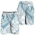 Polynesia Shorts for Men Polynesian Tropical Flowers Blue Pastel Vibes - Polynesian Pride