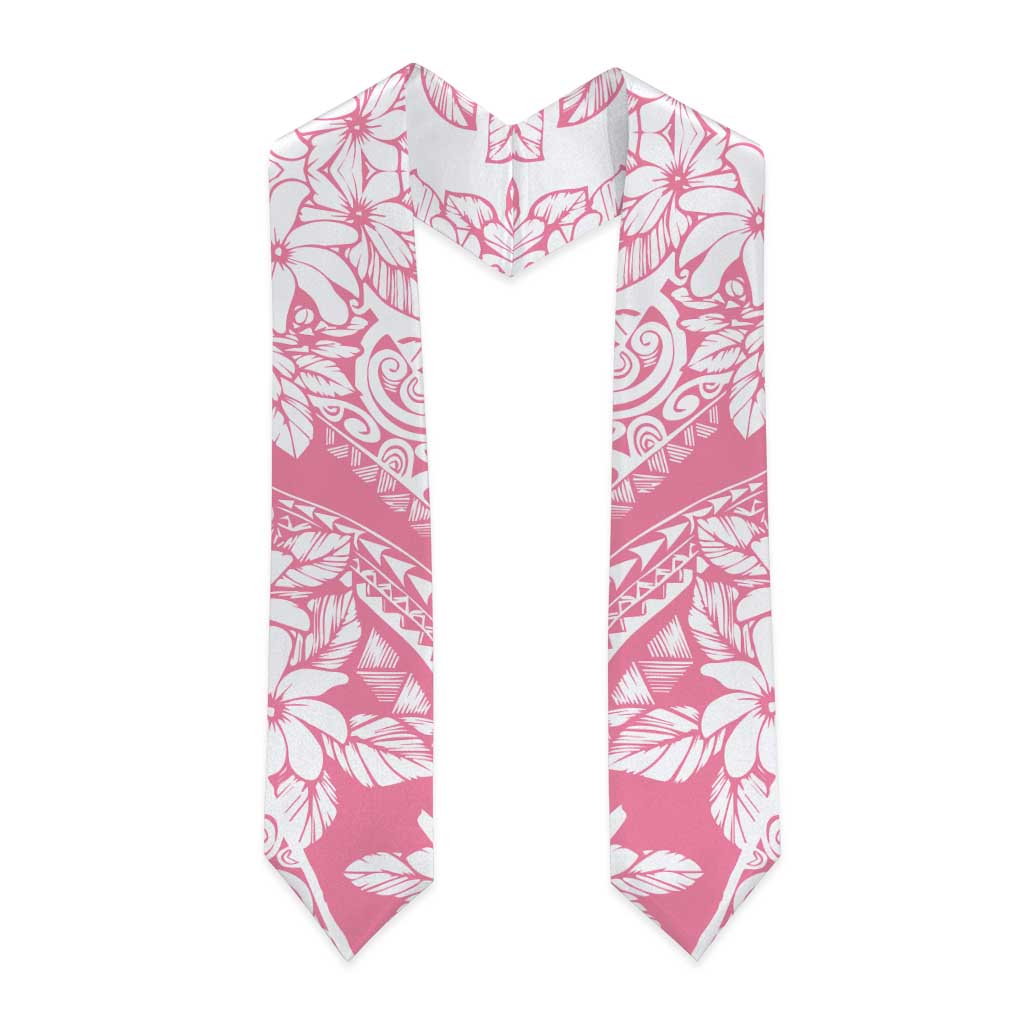 Polynesian Tiare Flower Pink Pastel Graduation Stole