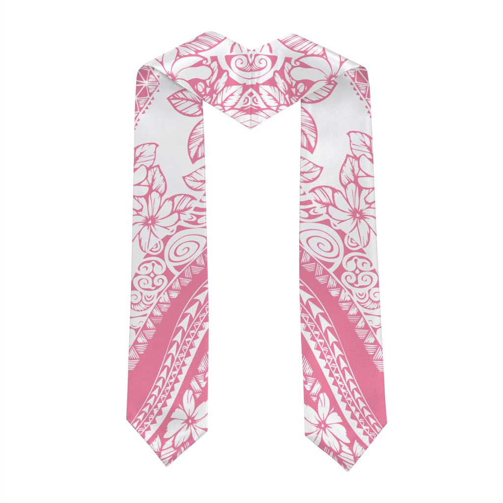 Polynesian Tiare Flower Pink Pastel Graduation Stole