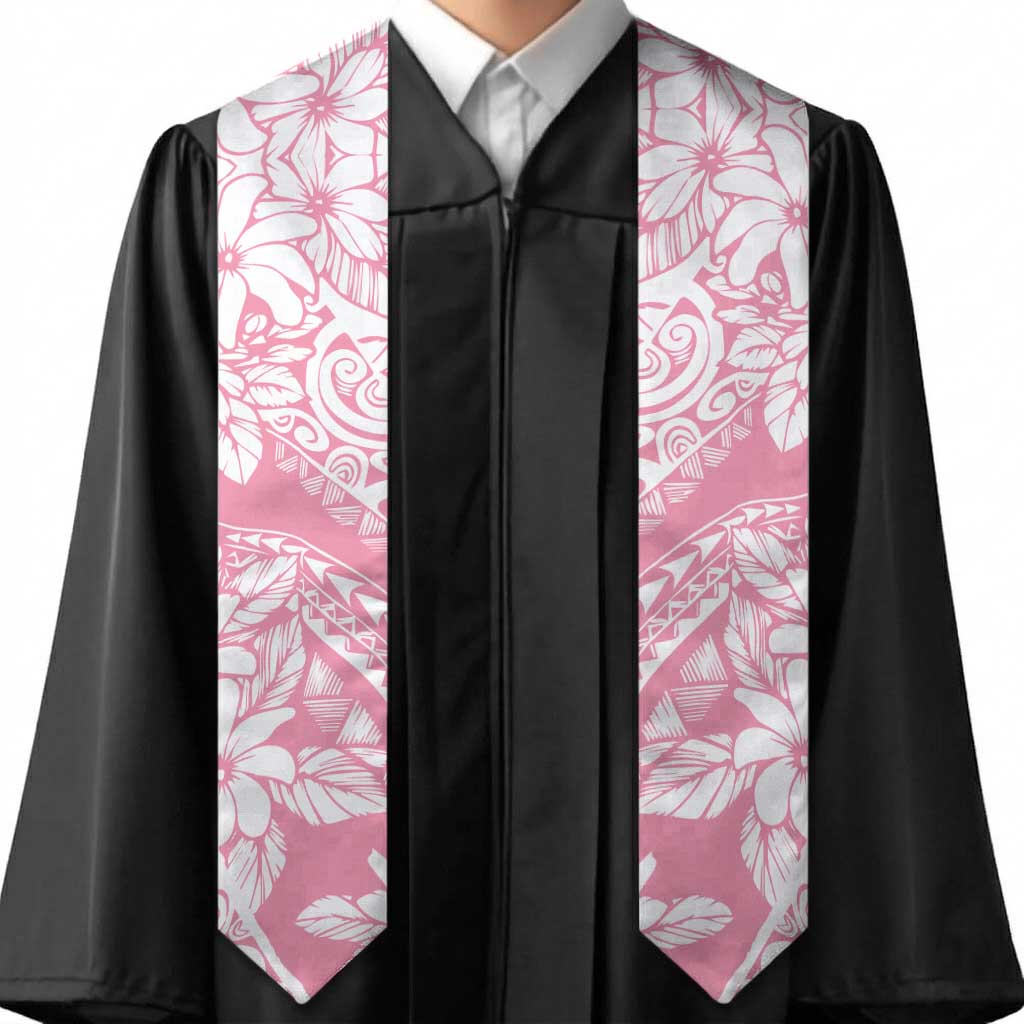 Polynesian Tiare Flower Pink Pastel Graduation Stole
