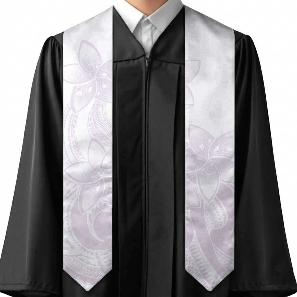 Polynesian Tribal Plumeria Lotu Tamaiti Graduation Stole Pastel Mauve - Polynesian Pride