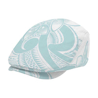 Polynesian Tribal Plumeria Lotu Tamaiti Jeff Hat Pastel Cyan - Polynesian Pride
