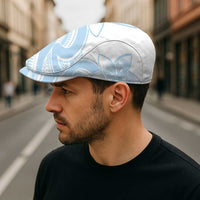 Polynesian Tribal Plumeria Lotu Tamaiti Jeff Hat Pastel Sky Blue - Polynesian Pride