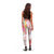 Polynesian Women's Day Wahine Leggings Plumeria Marble Glaze - Pink LT07