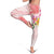 Polynesian Women's Day Wahine Leggings Plumeria Marble Glaze - Pink LT07