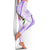 Polynesian Women's Day Wahine Leggings Plumeria Marble Glaze - Purple LT07