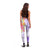 Polynesian Women's Day Wahine Leggings Plumeria Marble Glaze - Purple LT07