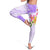 Polynesian Women's Day Wahine Leggings Plumeria Marble Glaze - Purple LT07